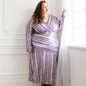 Purple sequins dress